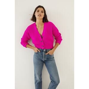 Anthropologie Maeve Hot Pink Cardigan / Medium